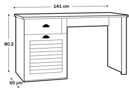 Meble Forte MARIDA MDNB212LN-U42 Biurko L BIAŁY