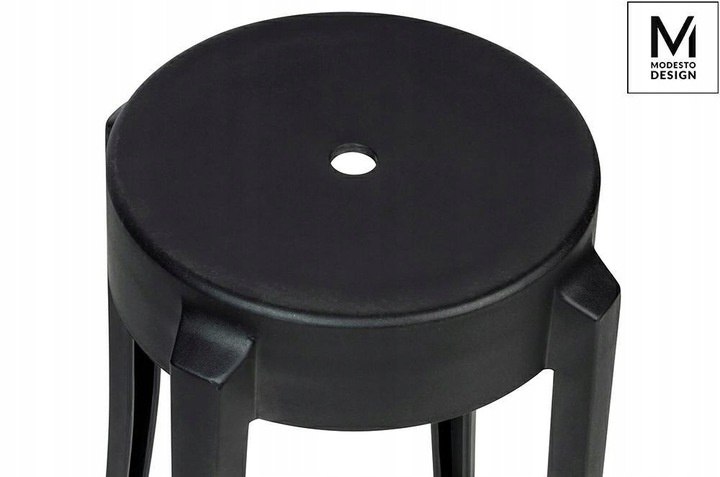Modesto Design MODESTO stołek CALMAR 46 czarny - polipropylen Modesto Design MODESTO stołek CALMAR 46 czarny - polipropylen