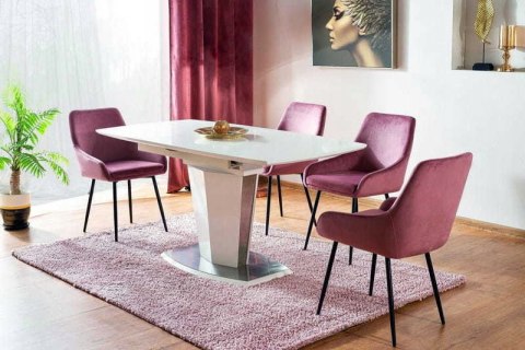 SIGNAL STÓŁ HOUSTON BIAŁY MAT 120(160)X80 MDF STAL SIGNAL STÓŁ HOUSTON BIAŁY MAT 120(160)X80 MDF STAL