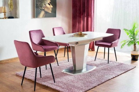 SIGNAL STÓŁ HOUSTON BIAŁY MAT 120(160)X80 MDF STAL SIGNAL STÓŁ HOUSTON BIAŁY MAT 120(160)X80 MDF STAL