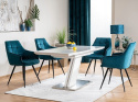 STÓŁ TORONTO ROZKŁADANY SIGNAL BIAŁY MAT 120-160X80 MDF+ SZKŁO HARTOWANE STELAŻ MDF STAL SZCZOTKOWANA PROSTOKĄTNY STÓŁ TORONTO ROZKŁADANY SIGNAL BIAŁY MAT 120-160X80 MDF+ SZKŁO HARTOWANE STELAŻ MDF STAL SZCZOTKOWANA PROSTOKĄTNY