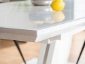 STÓŁ TORONTO ROZKŁADANY SIGNAL BIAŁY MAT 120-160X80 MDF+ SZKŁO HARTOWANE STELAŻ MDF STAL SZCZOTKOWANA PROSTOKĄTNY STÓŁ TORONTO ROZKŁADANY SIGNAL BIAŁY MAT 120-160X80 MDF+ SZKŁO HARTOWANE STELAŻ MDF STAL SZCZOTKOWANA PROSTOKĄTNY