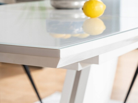 STÓŁ TORONTO ROZKŁADANY SIGNAL BIAŁY MAT 120-160X80 MDF+ SZKŁO HARTOWANE STELAŻ MDF STAL SZCZOTKOWANA PROSTOKĄTNY STÓŁ TORONTO ROZKŁADANY SIGNAL BIAŁY MAT 120-160X80 MDF+ SZKŁO HARTOWANE STELAŻ MDF STAL SZCZOTKOWANA PROSTOKĄTNY