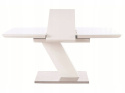 STÓŁ TORONTO ROZKŁADANY SIGNAL BIAŁY MAT 120-160X80 MDF+ SZKŁO HARTOWANE STELAŻ MDF STAL SZCZOTKOWANA PROSTOKĄTNY STÓŁ TORONTO ROZKŁADANY SIGNAL BIAŁY MAT 120-160X80 MDF+ SZKŁO HARTOWANE STELAŻ MDF STAL SZCZOTKOWANA PROSTOKĄTNY