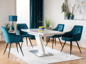 STÓŁ TORONTO ROZKŁADANY SIGNAL BIAŁY MAT 120-160X80 MDF+ SZKŁO HARTOWANE STELAŻ MDF STAL SZCZOTKOWANA PROSTOKĄTNY STÓŁ TORONTO ROZKŁADANY SIGNAL BIAŁY MAT 120-160X80 MDF+ SZKŁO HARTOWANE STELAŻ MDF STAL SZCZOTKOWANA PROSTOKĄTNY