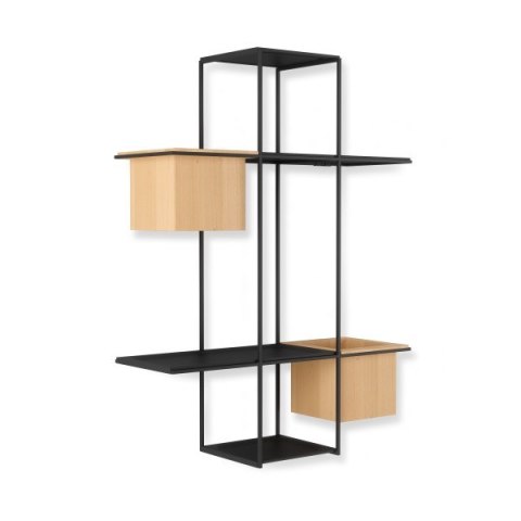 Umbra b.v. Półka z kwietnikiem XL, czarna, CUBIST Umbra b.v. Półka z kwietnikiem XL, czarna, CUBIST