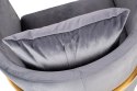 King Home Fotel CHLOE VELVET ciemny szary welur - chrom podstawa metalowa złota King Home Fotel CHLOE VELVET ciemny szary welur - chrom podstawa metalowa złota