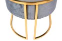 King Home Fotel CHLOE VELVET ciemny szary welur - chrom podstawa metalowa złota King Home Fotel CHLOE VELVET ciemny szary welur - chrom podstawa metalowa złota