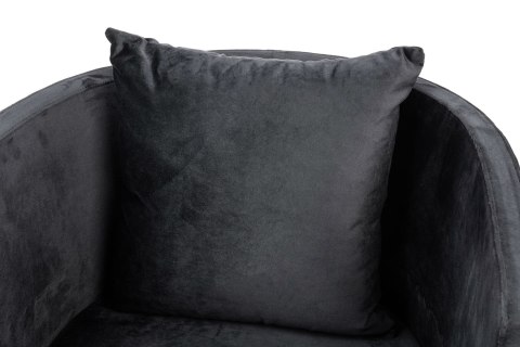 King Home Fotel CHLOE VELVET czarny welur - chrom podstawa złota King Home Fotel CHLOE VELVET czarny welur - chrom podstawa złota