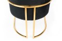 King Home Fotel CHLOE VELVET czarny welur - chrom podstawa złota King Home Fotel CHLOE VELVET czarny welur - chrom podstawa złota