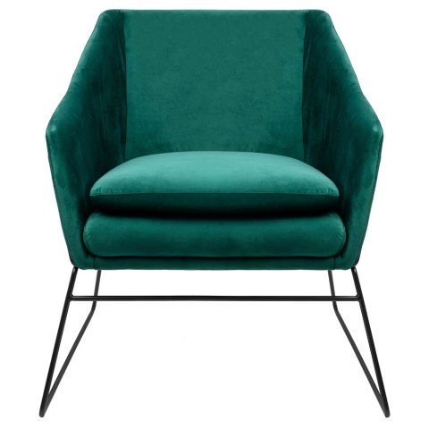 King Home Fotel EMMA VELVET ciemny zielony welur - podstawa czarna metalowa King Home Fotel EMMA VELVET ciemny zielony welur - podstawa czarna metalowa