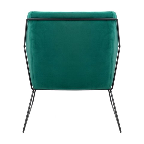 King Home Fotel EMMA VELVET ciemny zielony welur - podstawa czarna metalowa King Home Fotel EMMA VELVET ciemny zielony welur - podstawa czarna metalowa