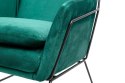 King Home Fotel EMMA VELVET ciemny zielony welur - podstawa czarna metalowa King Home Fotel EMMA VELVET ciemny zielony welur - podstawa czarna metalowa