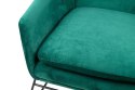 King Home Fotel EMMA VELVET ciemny zielony welur - podstawa czarna metalowa King Home Fotel EMMA VELVET ciemny zielony welur - podstawa czarna metalowa