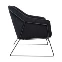 King Home Fotel EMMA VELVET czarny welur - podstawa metalowa czarna dodatkowa poduszka King Home Fotel EMMA VELVET czarny welur - podstawa metalowa czarna dodatkowa poduszka