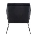 King Home Fotel EMMA VELVET czarny welur - podstawa metalowa czarna dodatkowa poduszka King Home Fotel EMMA VELVET czarny welur - podstawa metalowa czarna dodatkowa poduszka