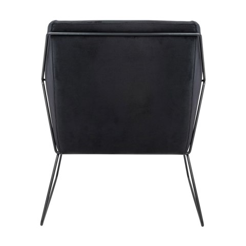 King Home Fotel EMMA VELVET czarny welur - podstawa metalowa czarna dodatkowa poduszka King Home Fotel EMMA VELVET czarny welur - podstawa metalowa czarna dodatkowa poduszka