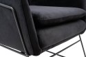 King Home Fotel EMMA VELVET czarny welur - podstawa metalowa czarna dodatkowa poduszka King Home Fotel EMMA VELVET czarny welur - podstawa metalowa czarna dodatkowa poduszka
