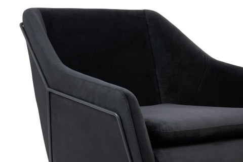 King Home Fotel EMMA VELVET czarny welur - podstawa metalowa czarna dodatkowa poduszka King Home Fotel EMMA VELVET czarny welur - podstawa metalowa czarna dodatkowa poduszka