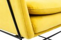 King Home Fotel EMMA tapicerka VELVET żółty welur - podstawa metal lakierowany czarny z dodatkową poduszką King Home Fotel EMMA tapicerka VELVET żółty welur - podstawa metal lakierowany czarny z dodatkową poduszką