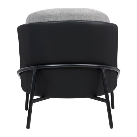 King Home Fotel GUBI czarny ekoskóra tkanina szary - podstawa czarna - złota metalowa King Home Fotel GUBI czarny ekoskóra tkanina szary - podstawa czarna - złota metalowa