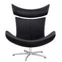 King Home Fotel VOUGE czarny ekoskóra z dekoracyjnymi obszyciami podstawa aluminium polerowane srebrny regulowany zagłówek King Home Fotel VOUGE czarny ekoskóra z dekoracyjnymi obszyciami podstawa aluminium polerowane srebrny regulowany zagłówek