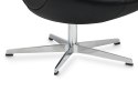 King Home Fotel VOUGE czarny ekoskóra z dekoracyjnymi obszyciami podstawa aluminium polerowane srebrny regulowany zagłówek King Home Fotel VOUGE czarny ekoskóra z dekoracyjnymi obszyciami podstawa aluminium polerowane srebrny regulowany zagłówek