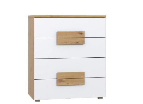 Meble Forte ARKINA LBLK34-C804 Komoda młodzieżowa Biały /Dąb Meble Forte ARKINA LBLK34-C804 Komoda młodzieżowa Biały /Dąb