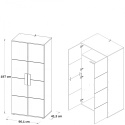 Meble Forte ARKINA LBLS82-C804 Szafa ubraniowa młodzieżowa Dąb/Biały
