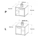 Meble Forte CANMORE CNMK011-C273 Szafka nocna L/P Szary/Biały