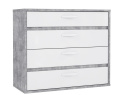 Meble Forte CANMORE CNMK211-C273 Komoda z szufladami Szary/Biały Meble Forte CANMORE CNMK211-C273 Komoda z szufladami Szary/Biały