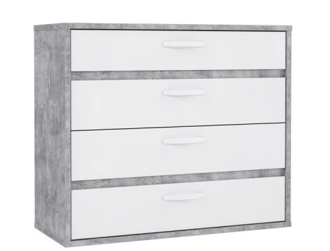 Meble Forte CANMORE CNMK211-C273 Komoda z szufladami Szary/Biały Meble Forte CANMORE CNMK211-C273 Komoda z szufladami Szary/Biały