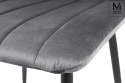Modesto Design MODESTO krzesło tapicerowane LARA szare - welur, nogi metal czarny Modesto Design MODESTO krzesło tapicerowane LARA szare - welur, nogi metal czarny