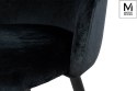 Modesto Design MODESTO krzesło tapicerowane NICOLE czarne - welur, nogi metal czarne Modesto Design MODESTO krzesło tapicerowane NICOLE czarne - welur, nogi metal czarne