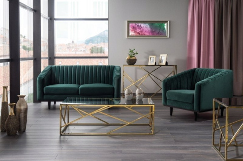 SIGNAL SOFA KANAPA ASPREY 2 VELVET ZIELONY BLUVEL 78 / DREWNO WENGE PODŁOKIETNIKI SIGNAL SOFA KANAPA ASPREY 2 VELVET ZIELONY BLUVEL 78 / DREWNO WENGE PODŁOKIETNIKI