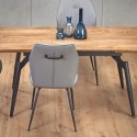 Halmar stół CAMBELL rozkładany 140-180x80 blat MDF okleinowany - dąb naturalny, nogi - stal malowana czarny Halmar stół CAMBELL rozkładany 140-180x80 blat MDF okleinowany - dąb naturalny, nogi - stal malowana czarny