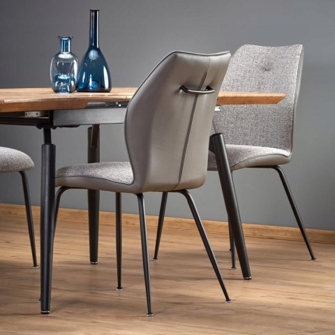 Halmar stół CAMBELL rozkładany 140-180x80 blat MDF okleinowany - dąb naturalny, nogi - stal malowana czarny Halmar stół CAMBELL rozkładany 140-180x80 blat MDF okleinowany - dąb naturalny, nogi - stal malowana czarny