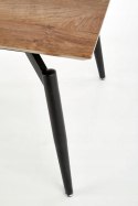 Halmar stół CAMBELL rozkładany 140-180x80 blat MDF okleinowany - dąb naturalny, nogi - stal malowana czarny Halmar stół CAMBELL rozkładany 140-180x80 blat MDF okleinowany - dąb naturalny, nogi - stal malowana czarny