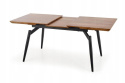 Halmar stół CAMBELL rozkładany 140-180x80 blat MDF okleinowany - dąb naturalny, nogi - stal malowana czarny Halmar stół CAMBELL rozkładany 140-180x80 blat MDF okleinowany - dąb naturalny, nogi - stal malowana czarny