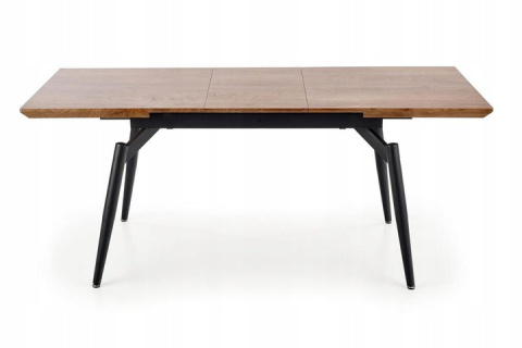 Halmar stół CAMBELL rozkładany 140-180x80 blat MDF okleinowany - dąb naturalny, nogi - stal malowana czarny Halmar stół CAMBELL rozkładany 140-180x80 blat MDF okleinowany - dąb naturalny, nogi - stal malowana czarny