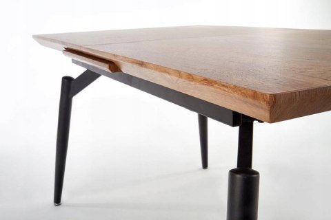 Halmar stół CAMBELL rozkładany 140-180x80 blat MDF okleinowany - dąb naturalny, nogi - stal malowana czarny Halmar stół CAMBELL rozkładany 140-180x80 blat MDF okleinowany - dąb naturalny, nogi - stal malowana czarny