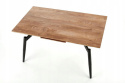 Halmar stół CAMBELL rozkładany 140-180x80 blat MDF okleinowany - dąb naturalny, nogi - stal malowana czarny Halmar stół CAMBELL rozkładany 140-180x80 blat MDF okleinowany - dąb naturalny, nogi - stal malowana czarny