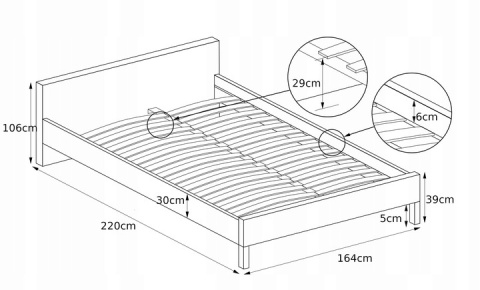 HALMAR łóżko tapicerowane dwuosobowe MODENA 160 x 200 z szufladami popiel tkanina HALMAR łóżko tapicerowane dwuosobowe MODENA 160 x 200 z szufladami popiel tkanina