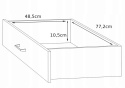 HALMAR łóżko tapicerowane dwuosobowe MODENA 160 x 200 z szufladami popiel tkanina