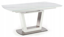 HALMAR stół BLANCO rozkładany blat - biały marmur / biały, noga - biały