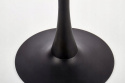 Halmar stół AMBROSIO okrągły, blat - szklany marmur, noga - stal malowana proszkowo czarny fi90