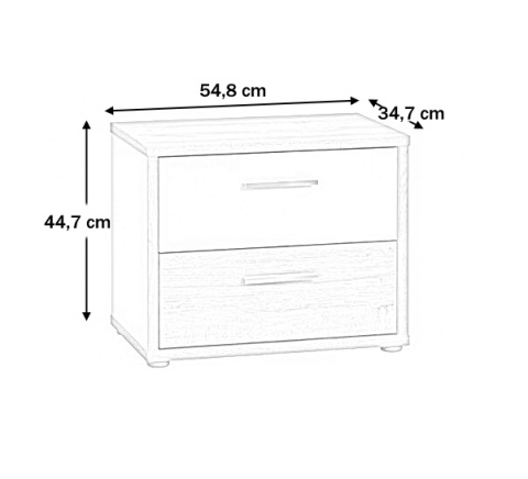 Meble Forte CHICORY CHRK011-M216 Szafka nocna Biały/Dąb Meble Forte CHICORY CHRK011-M216 Szafka nocna Biały/Dąb