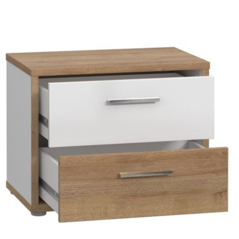 Meble Forte CHICORY CHRK011-M216 Szafka nocna Biały/Dąb Meble Forte CHICORY CHRK011-M216 Szafka nocna Biały/Dąb