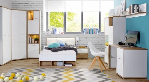 Meble Forte CHICORY CHRR711-M213 Regał L/P Biały/Dąb Meble Forte CHICORY CHRR711-M213 Regał L/P Biały/Dąb