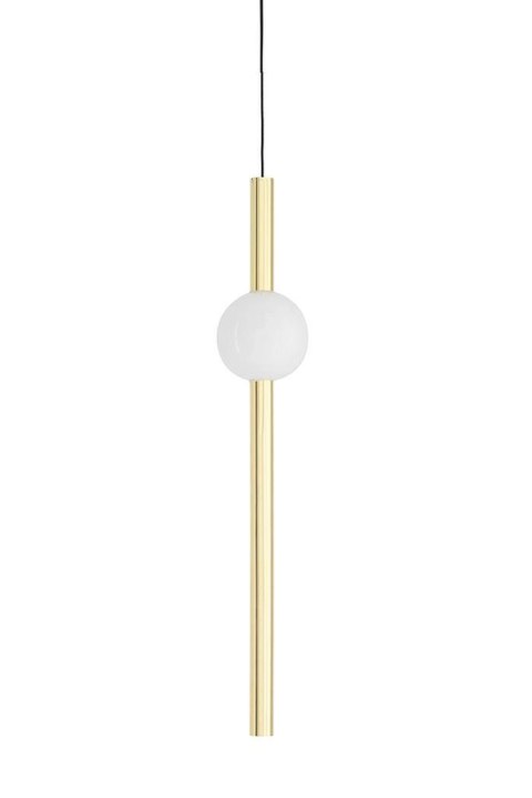 King Home Lampa wisząca LIBRA 60 ON złota stal nierdzewna klosz kula szkło biały King Home Lampa wisząca LIBRA 60 ON złota stal nierdzewna klosz kula szkło biały